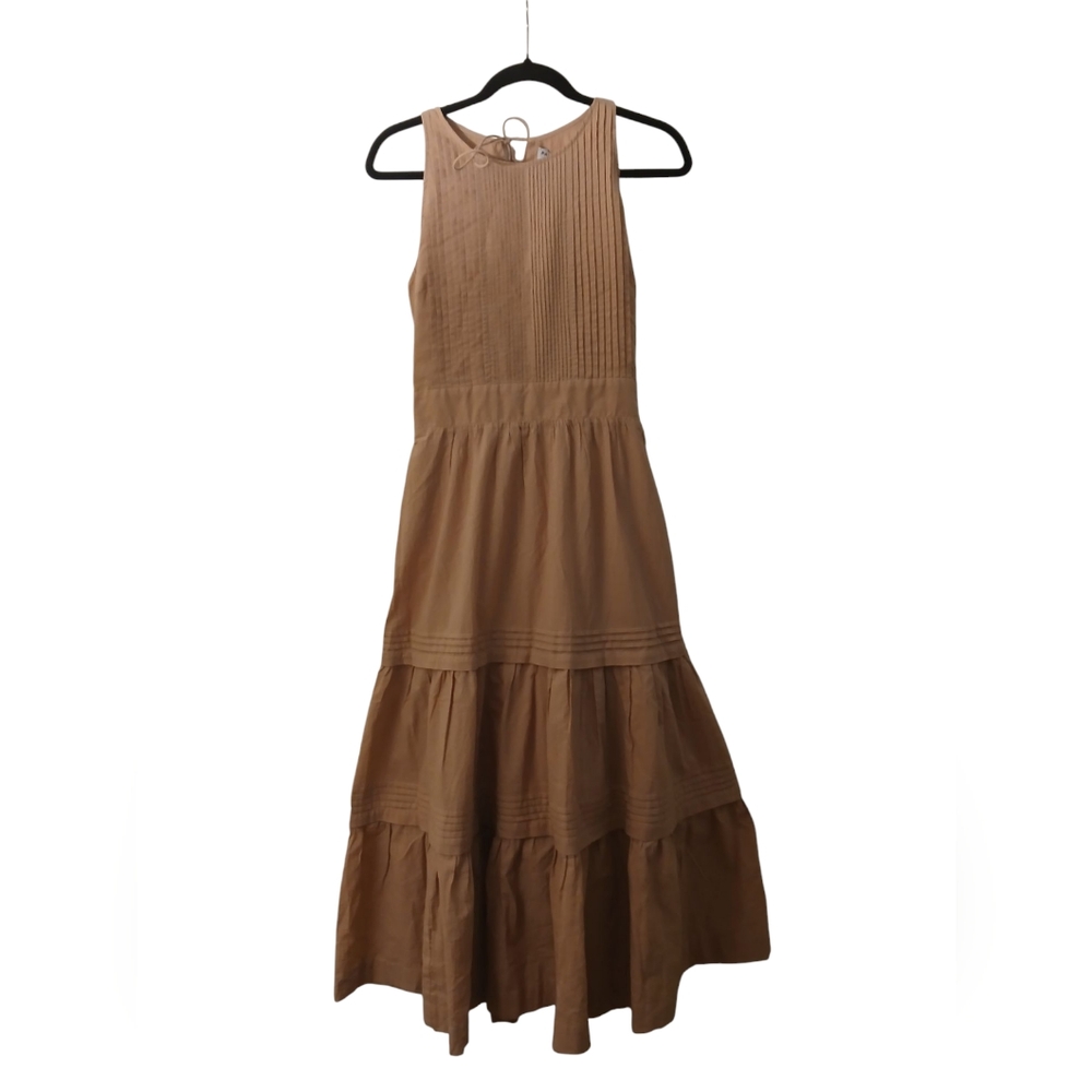 Pampelone NWT Pink Mauve BOHO Sleeveless Festival Spring Ruffle Maxi Dress-S - Picture 3 of 16